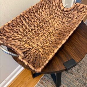Woven Brown Basket Tray